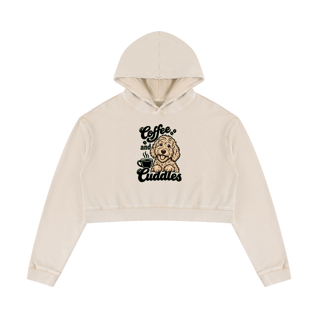 Women’s Mineral Washed Crop Hoodie