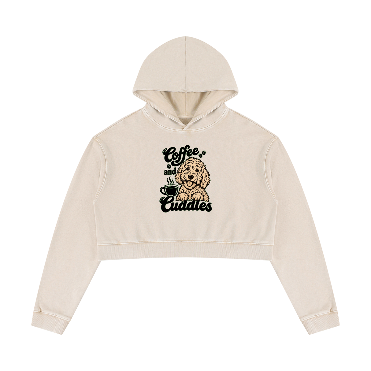 Women’s Mineral Washed Crop Hoodie