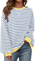 Oversized Striped Cotton Sweatshirt