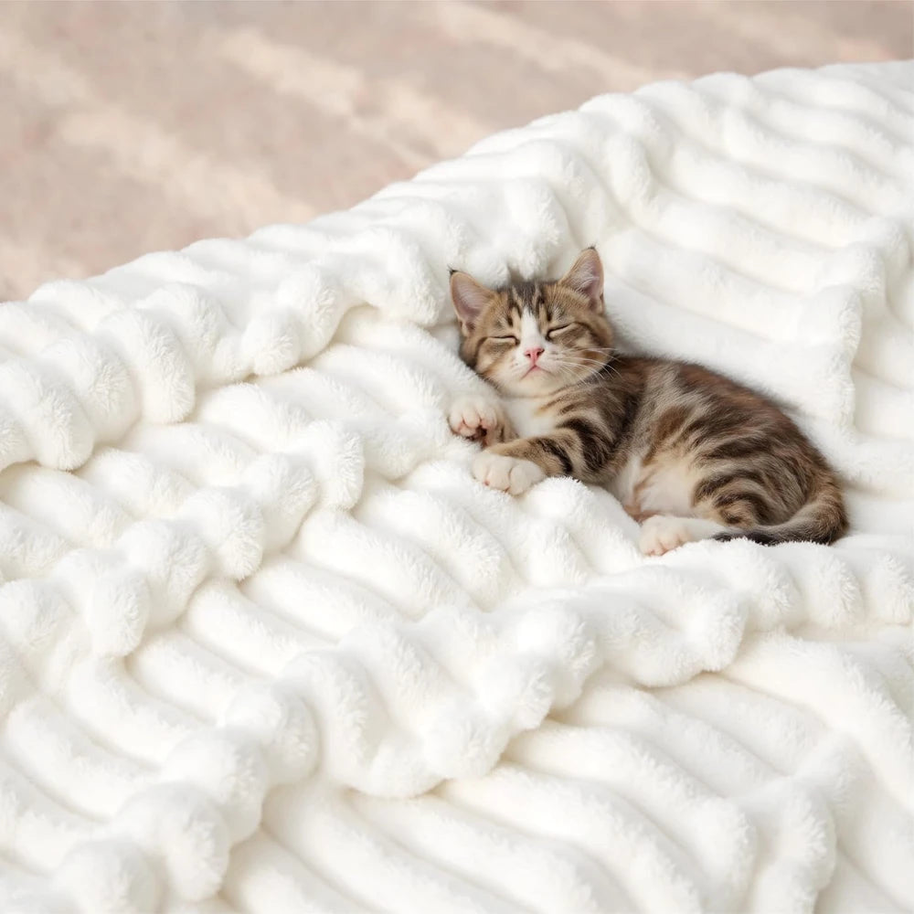 Soft Fluffy Fleece Throw Blanket