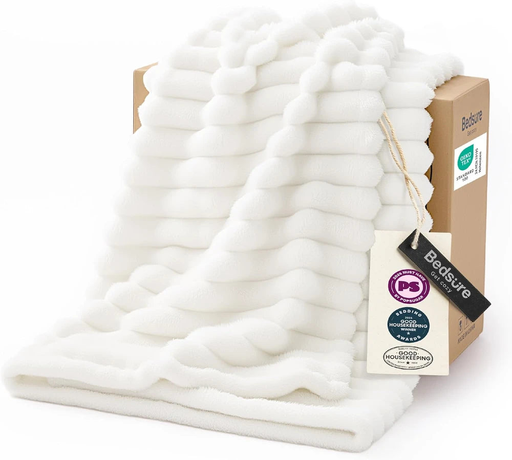 Soft Fluffy Fleece Throw Blanket