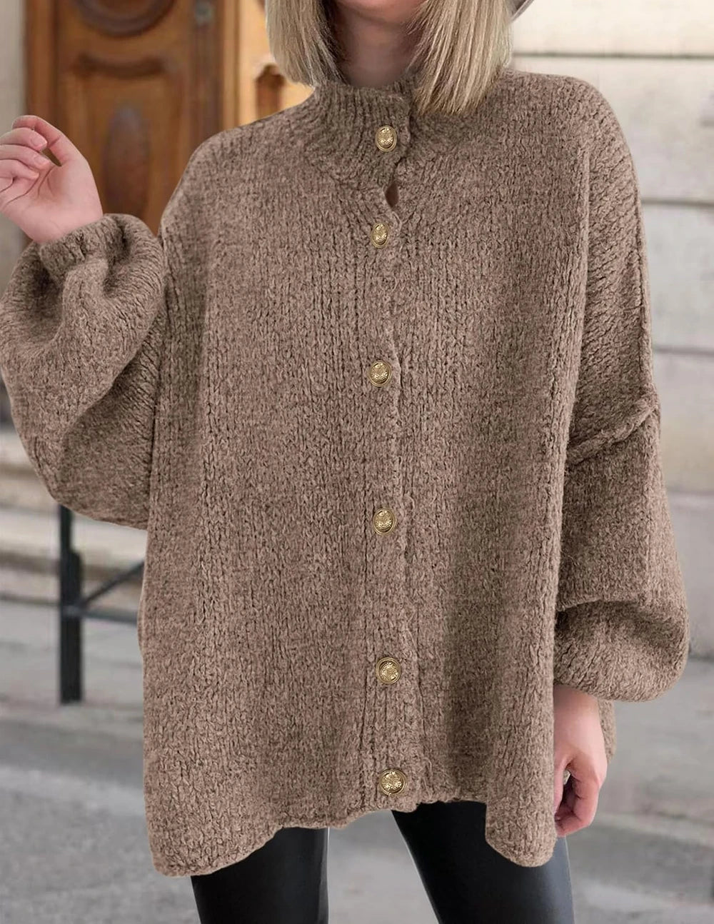 Chunky Knit Cardigan Sweater