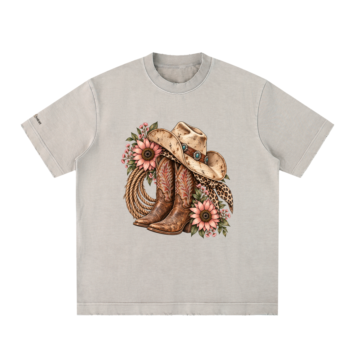Heavyweight Vintage Washed Frayed T-Shirt