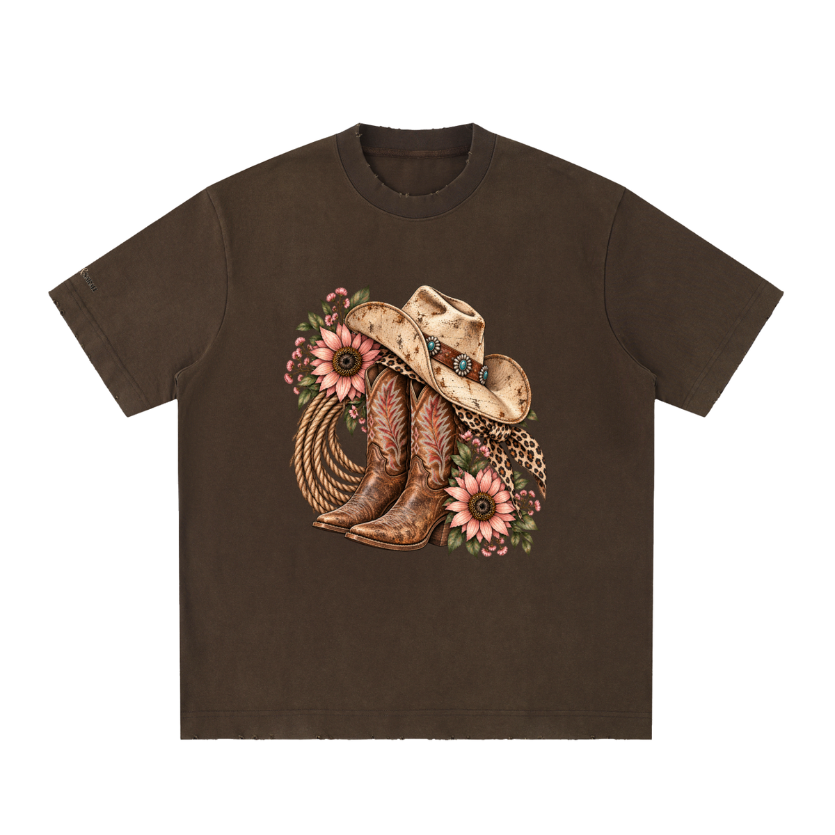 Heavyweight Vintage Washed Frayed T-Shirt