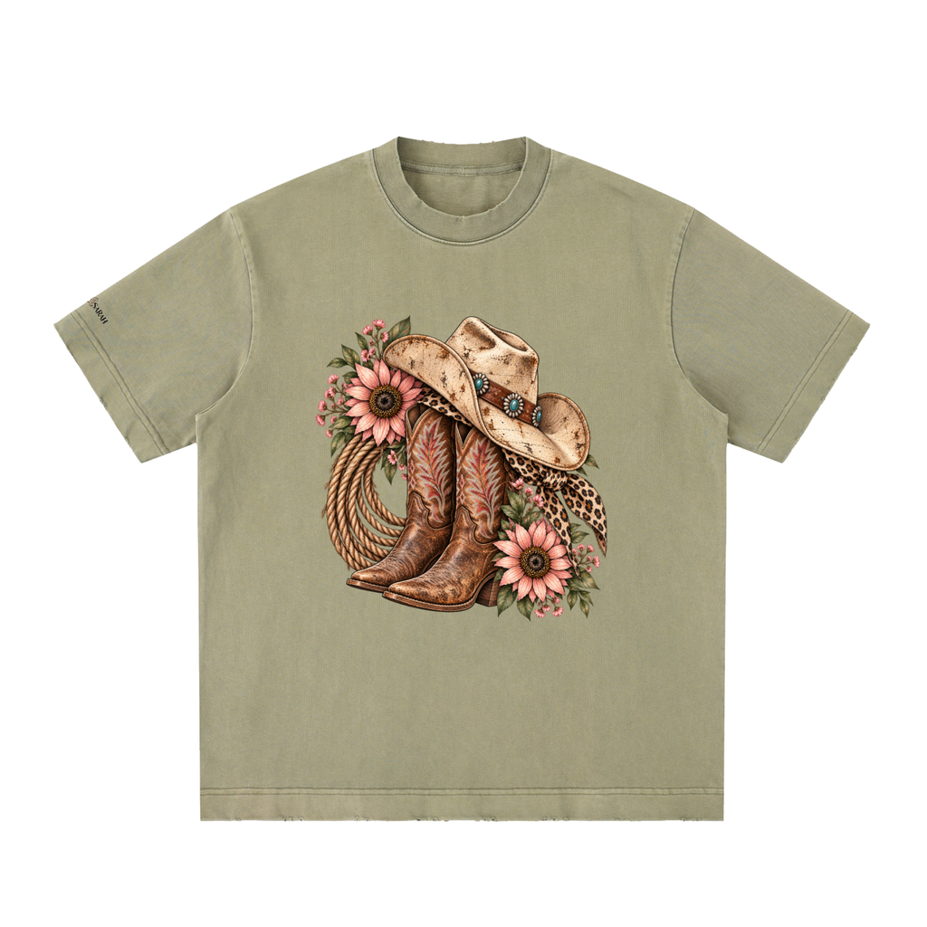 Heavyweight Vintage Washed Frayed T-Shirt