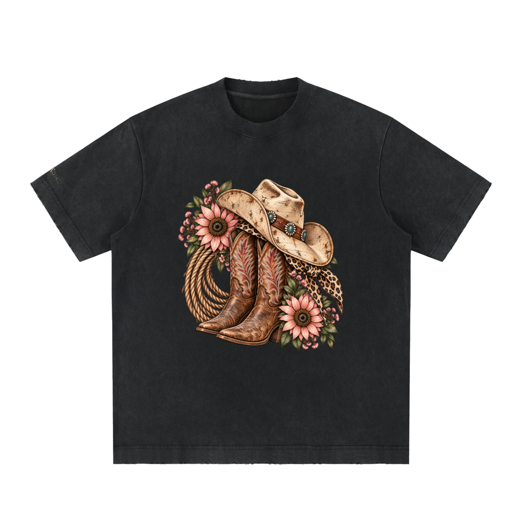 Heavyweight Vintage Washed Frayed T-Shirt